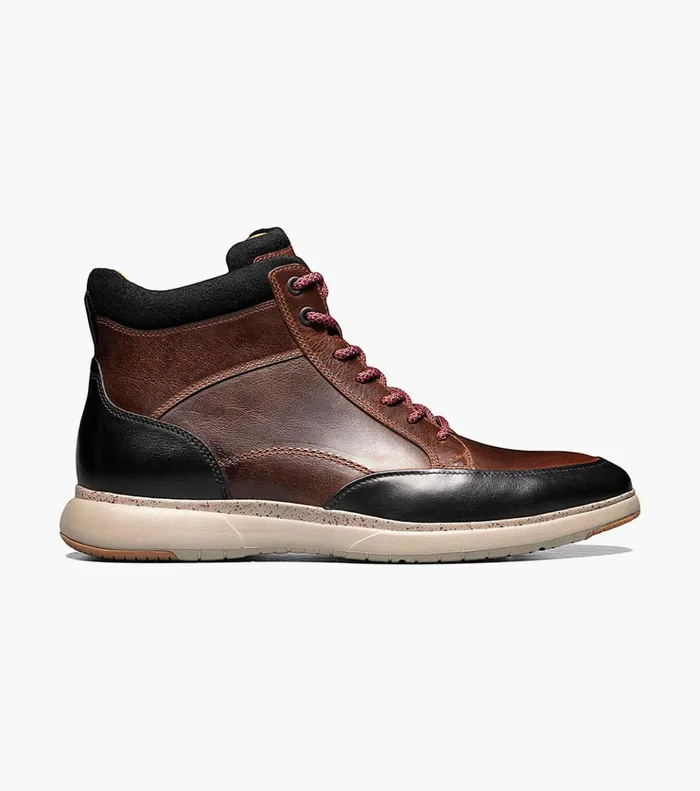 Flair Moc Toe Lace Up Boot Brown Multi Men Florsheim Casual Shoes