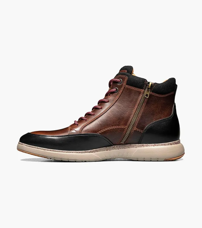 Flair Moc Toe Lace Up Boot Brown Multi Men Florsheim Casual Shoes