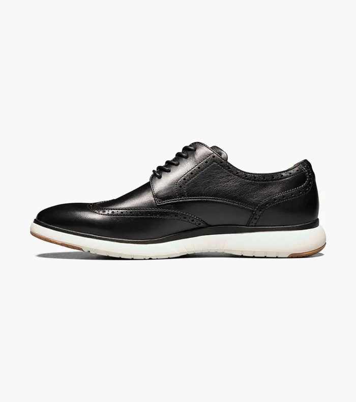 Flair Wingtip Oxford Black Wwhite Men Florsheim Dress Shoes