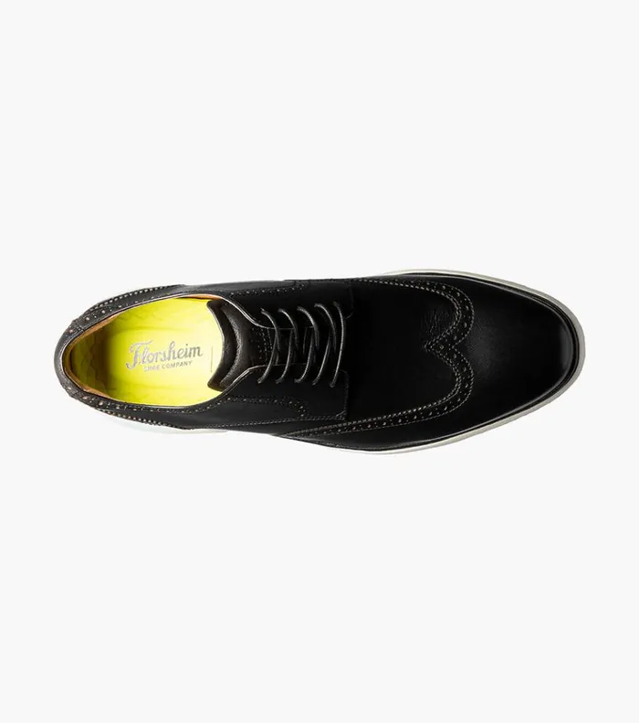 Flair Wingtip Oxford Black Wwhite Men Florsheim Dress Shoes