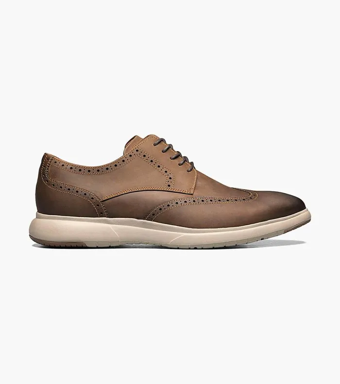 Flair Wingtip Oxford Brown Ch Men Florsheim Dress Shoes