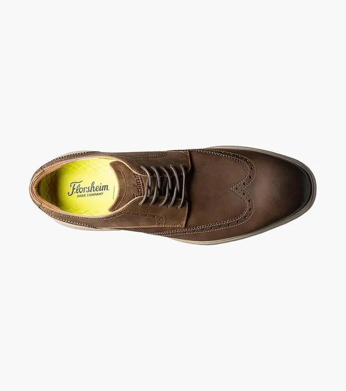 Flair Wingtip Oxford Brown Ch Men Florsheim Dress Shoes