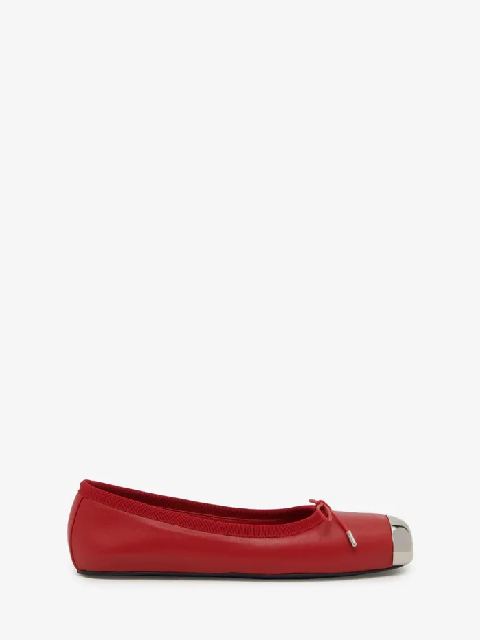 Flat Shoes Women Alexander McQueen Punk Ballet Flat Welsh Redsilver