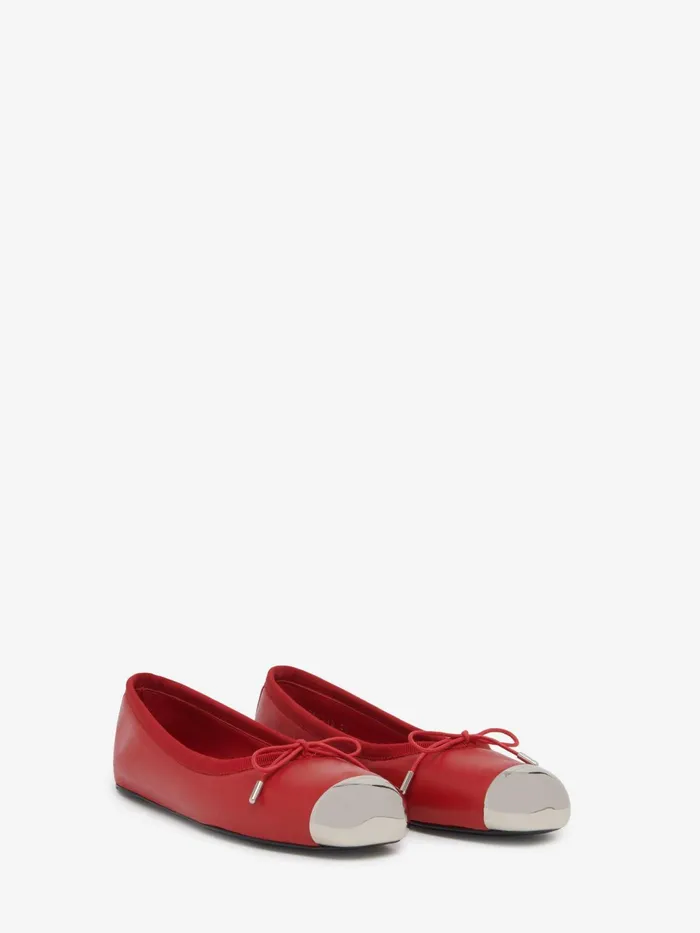 Flat Shoes Women Alexander McQueen Punk Ballet Flat Welsh Redsilver