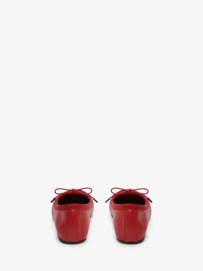 Flat Shoes Women Alexander McQueen Punk Ballet Flat Welsh Redsilver