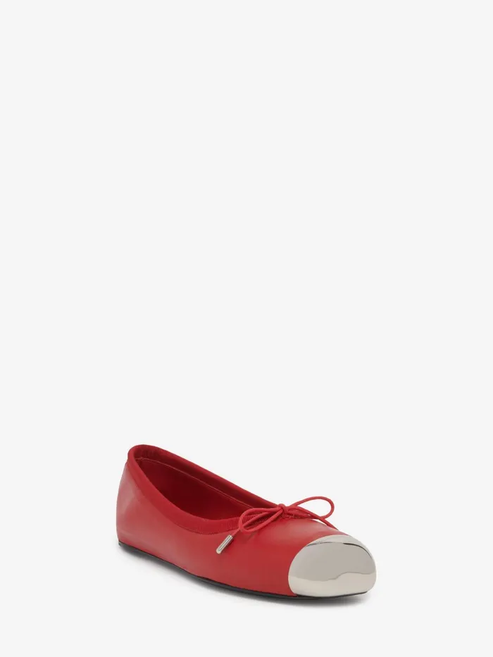 Flat Shoes Women Alexander McQueen Punk Ballet Flat Welsh Redsilver