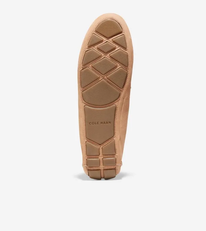 Flats and SlipOns Women Cole Haan Evelyn Bow Driver Birch Beige Nubuck