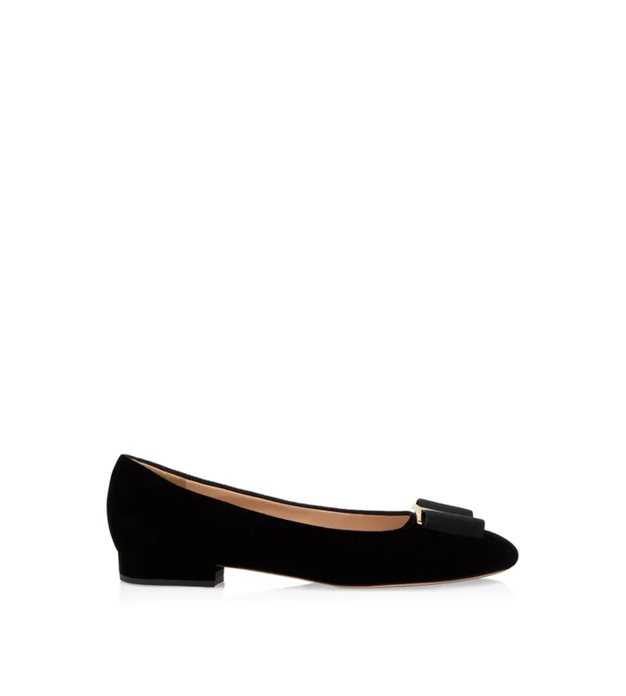 Flats Women TOM FORD VELVET AND GROS GRAIN AUDREY BALLERINA FLAT Black