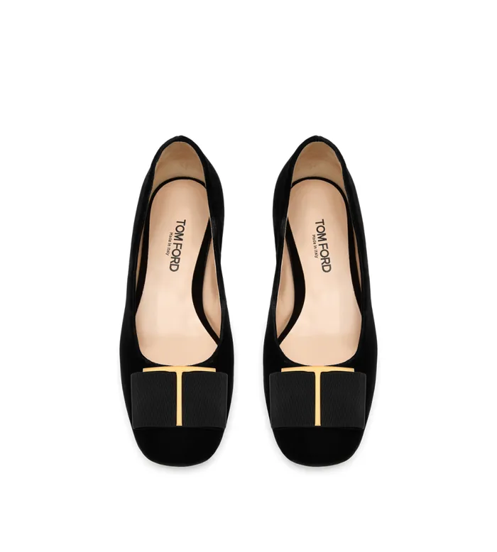 Flats Women TOM FORD VELVET AND GROS GRAIN AUDREY BALLERINA FLAT Black Flats Women TOM FORD VELVET AND GROS GRAIN AUDREY BALLERINA FLAT Black