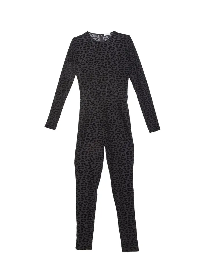 Fleur Du Mal Bodysuits Flocked Leopard Catsuit Black 8211 Women Fleur Du Mal Bodysuits Flocked Leopard Catsuit Black 8211 Women