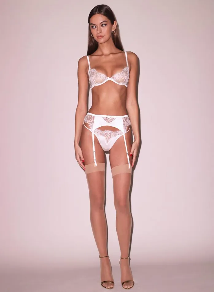 Fleur Du Mal Bridal Daphne Lace Demi Bra Ivory 8211 Women Fleur Du Mal Bridal Daphne Lace Demi Bra Ivory 8211 Women
