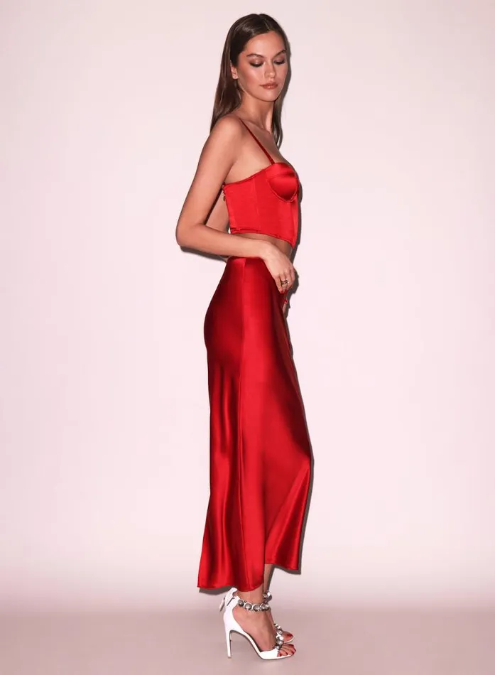 Fleur Du Mal Bustiers and Bra Tops Cropped Hamptons Bustier Rouge 8211 Women Fleur Du Mal Bustiers and Bra Tops Cropped Hamptons Bustier Rouge 8211 Women