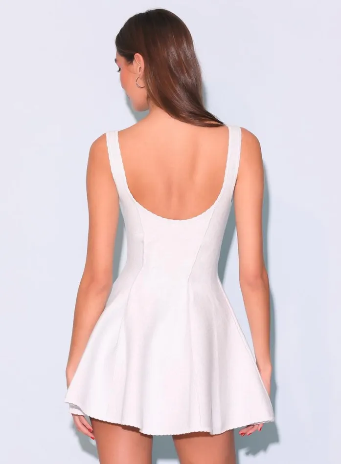 Fleur Du Mal Dresses Brigette Flared Dress Ivory 8211 Women Fleur Du Mal Dresses Brigette Flared Dress Ivory 8211 Women