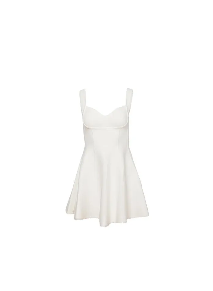 Fleur Du Mal Dresses Brigette Flared Dress Ivory 8211 Women Fleur Du Mal Dresses Brigette Flared Dress Ivory 8211 Women