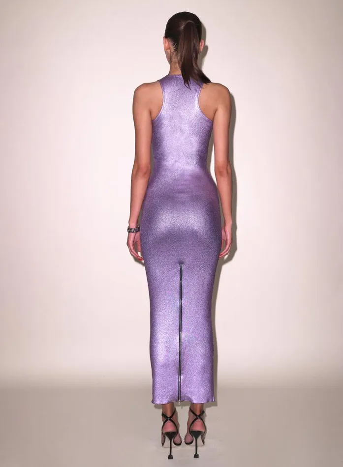 Fleur Du Mal Dresses Flash Racer Dress Metallic Purple 8211 Women Fleur Du Mal Dresses Flash Racer Dress Metallic Purple 8211 Women