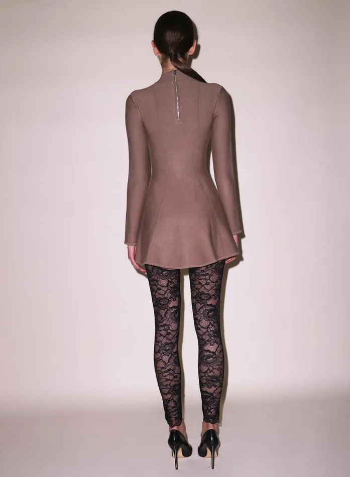 Fleur Du Mal Dresses Long Sleeve Flared Corset Dress Latte 8211 Women Fleur Du Mal Dresses Long Sleeve Flared Corset Dress Latte 8211 Women