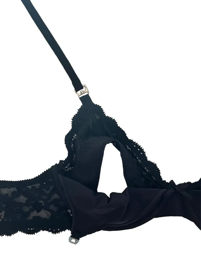 Fleur Du Mal Essentials Bras Charlotte Nursing Bra Black 8211 Women