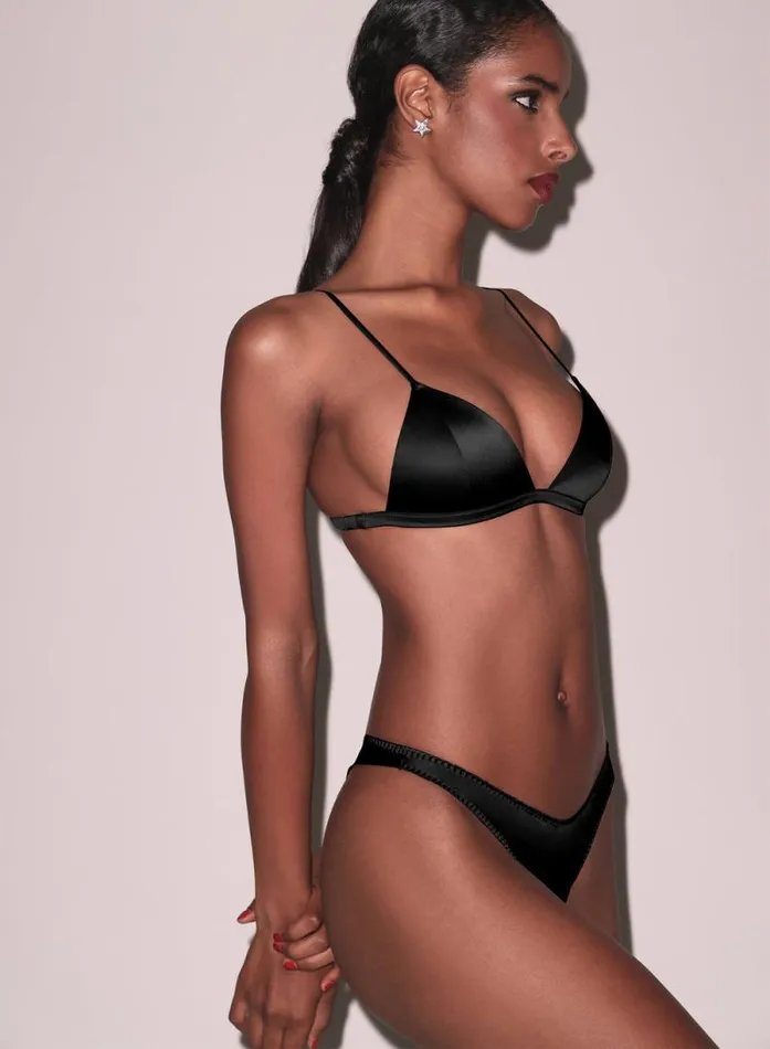 Fleur Du Mal Essentials Bras Molded Luxe Triangle Bra Black 8211 Women
