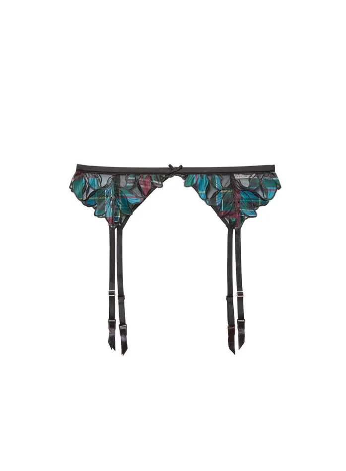 Fleur Du Mal Garters and Belts Lily Embroidery Garter Belt 8211 Women Fleur Du Mal Garters and Belts Lily Embroidery Garter Belt 8211 Women