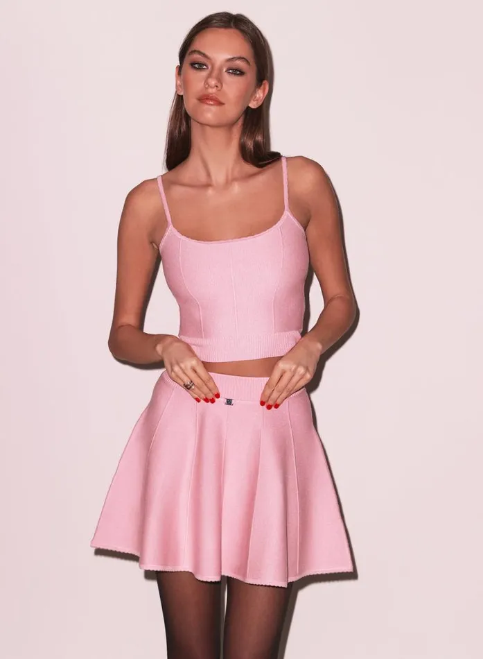 Fleur Du Mal Knitwear Knit Corset Top Cherry Blossom 8211 Women Fleur Du Mal Knitwear Knit Corset Top Cherry Blossom 8211 Women