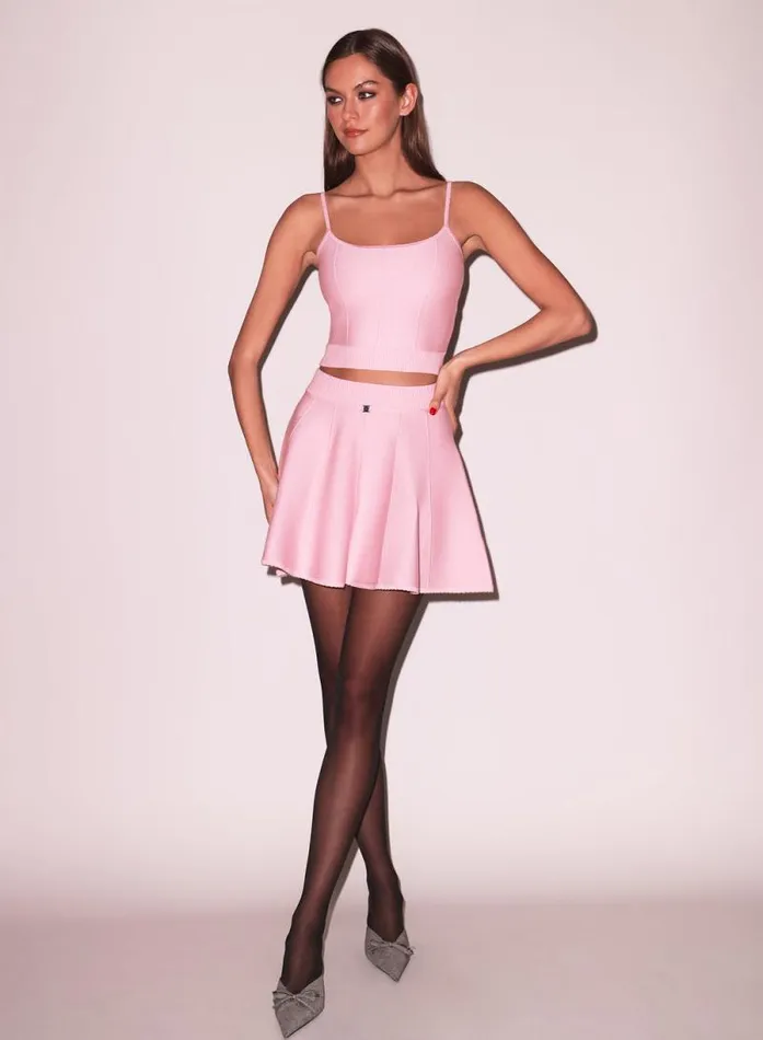 Fleur Du Mal Knitwear Knit Corset Top Cherry Blossom 8211 Women Fleur Du Mal Knitwear Knit Corset Top Cherry Blossom 8211 Women
