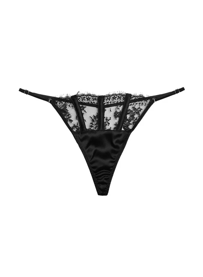 Fleur Du Mal Lingerie Frankie Lace Thong Black 8211 Women Fleur Du Mal Lingerie Frankie Lace Thong Black 8211 Women