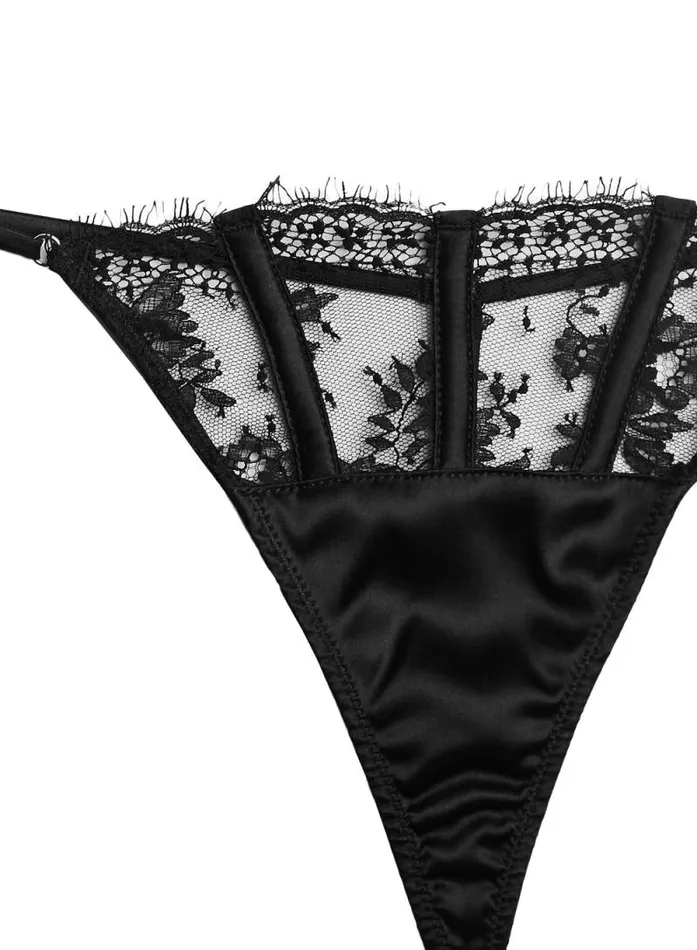 Fleur Du Mal Lingerie Frankie Lace Thong Black 8211 Women Fleur Du Mal Lingerie Frankie Lace Thong Black 8211 Women