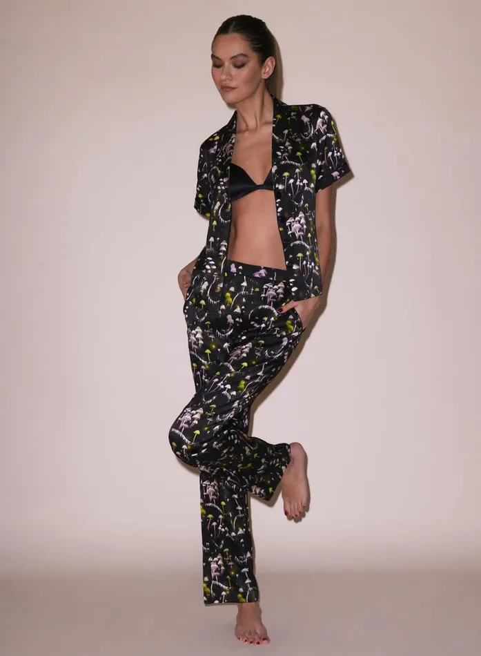 Fleur Du Mal Loungewear Ethereal Mushroom Short Sleeve PJ Top Ethereal Mushroom Print 8211 Women Fleur Du Mal Loungewear Ethereal Mushroom Short Sleeve PJ Top Ethereal Mushroom Print 8211 Women