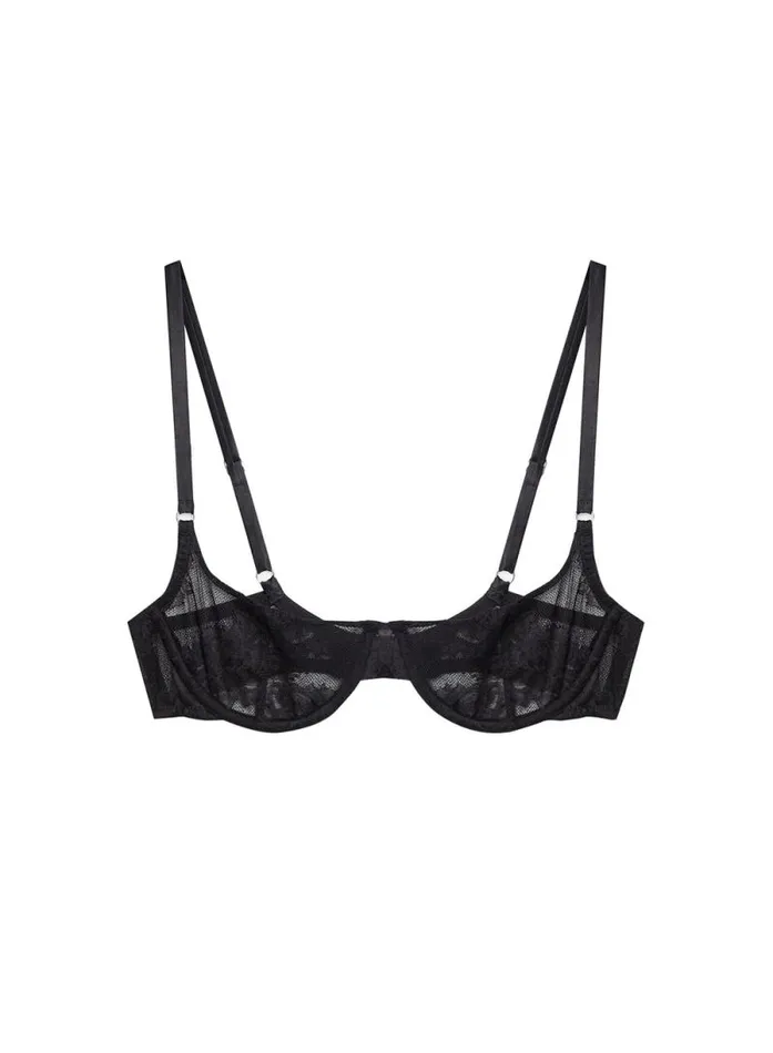 Fleur Du Mal Pleasure Bouquet Lace Scooped Balconette Black 8211 Women Fleur Du Mal Pleasure Bouquet Lace Scooped Balconette Black 8211 Women