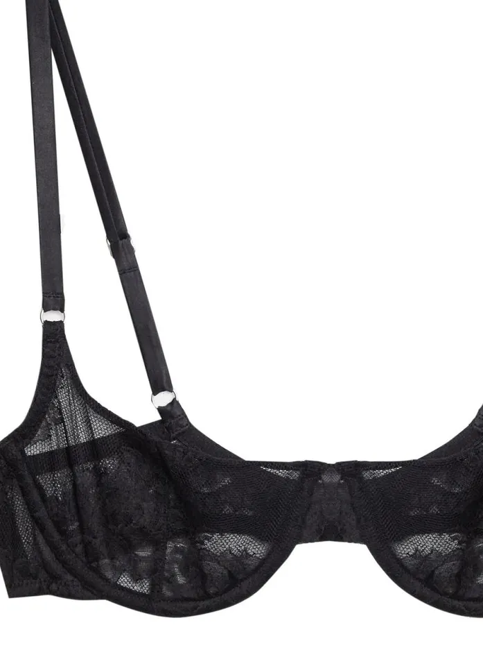 Fleur Du Mal Pleasure Bouquet Lace Scooped Balconette Black 8211 Women Fleur Du Mal Pleasure Bouquet Lace Scooped Balconette Black 8211 Women