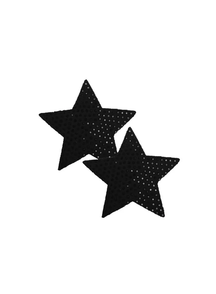 Fleur Du Mal Pleasure Crystal Star Reusable Nipple Pasties Black 8211 Women