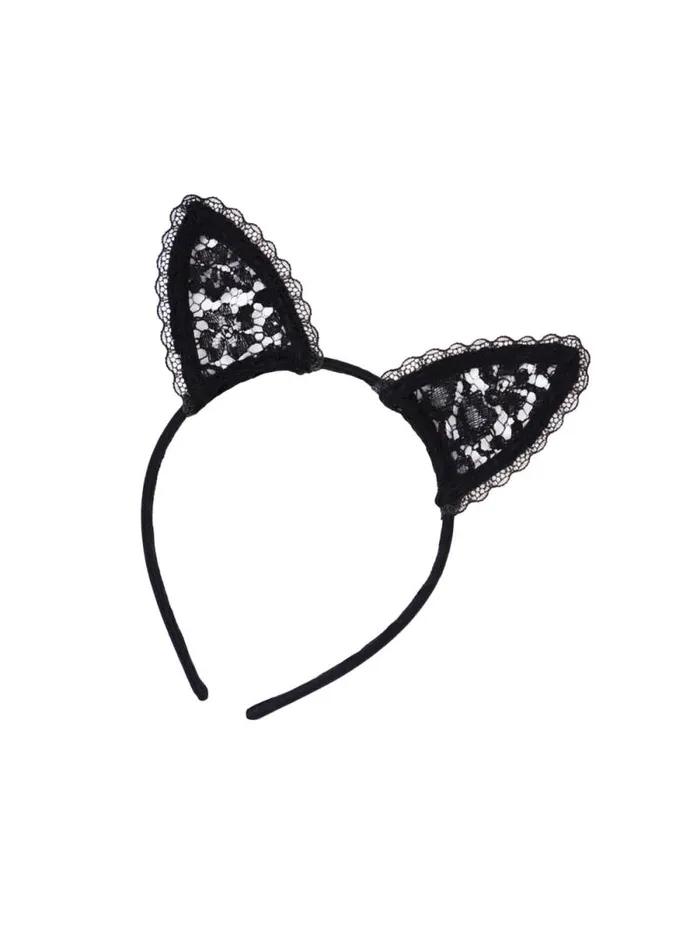 Fleur Du Mal Pleasure Lace Cat Ears Black 8211 Women