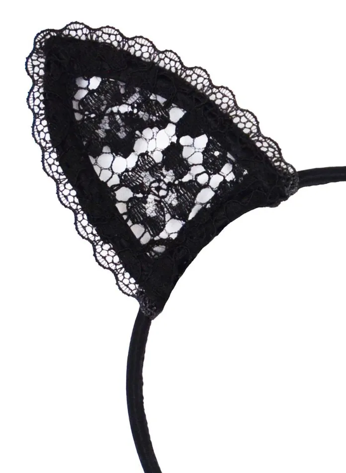 Fleur Du Mal Pleasure Lace Cat Ears Black 8211 Women Fleur Du Mal Pleasure Lace Cat Ears Black 8211 Women