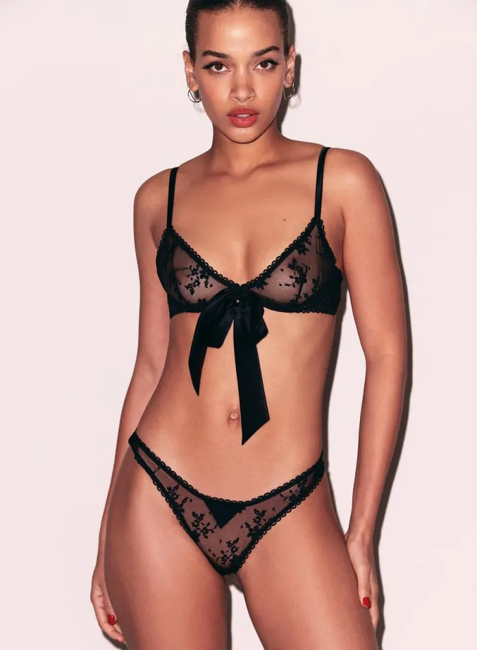 Fleur Du Mal Pleasure Untie Me Demi Bra Black 8211 Women
