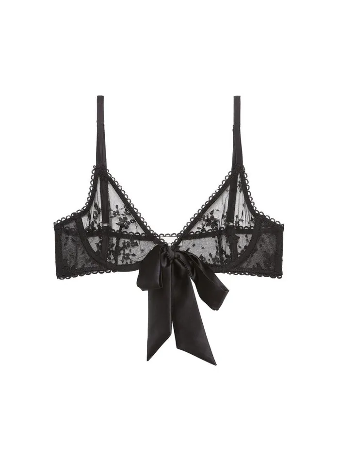 Fleur Du Mal Pleasure Untie Me Demi Bra Black 8211 Women Fleur Du Mal Pleasure Untie Me Demi Bra Black 8211 Women