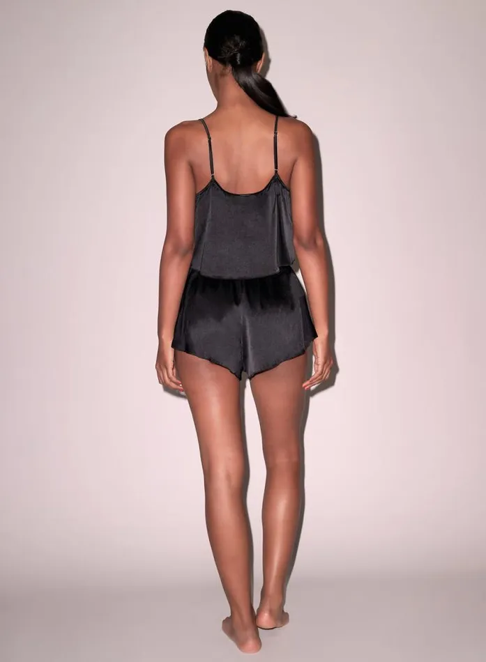 Fleur Du Mal Sleepwear Luxe Flutter Short Black 8211 Women Fleur Du Mal Sleepwear Luxe Flutter Short Black 8211 Women