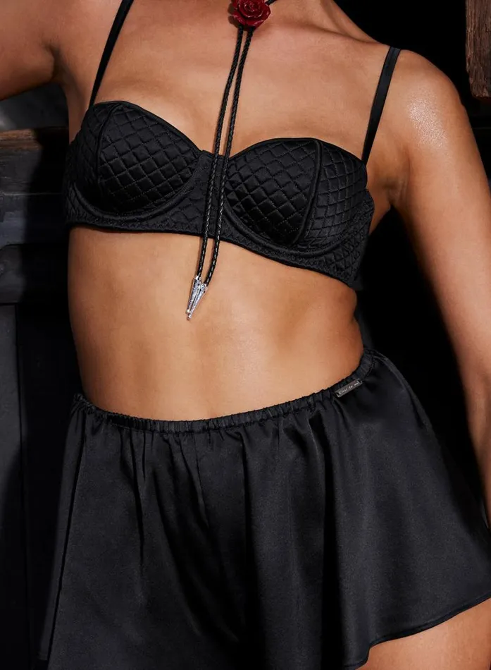 Fleur Du Mal Sleepwear Luxe Flutter Short Black 8211 Women Fleur Du Mal Sleepwear Luxe Flutter Short Black 8211 Women