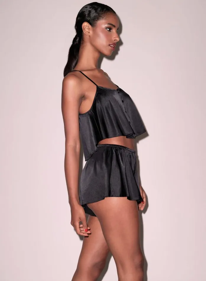 Fleur Du Mal Sleepwear Luxe Flutter Short Black 8211 Women Fleur Du Mal Sleepwear Luxe Flutter Short Black 8211 Women