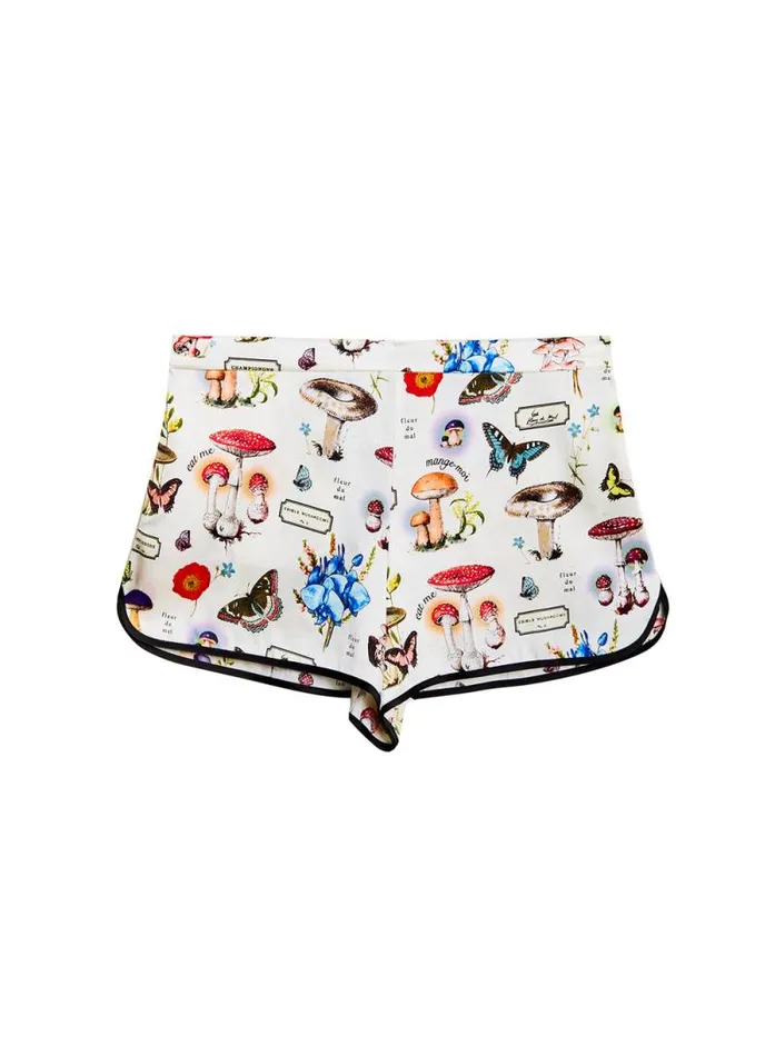 Fleur Du Mal Sleepwear Magical Mushroom PJ Short Ivory Mushroom Print 8211 Women Fleur Du Mal Sleepwear Magical Mushroom PJ Short Ivory Mushroom Print 8211 Women