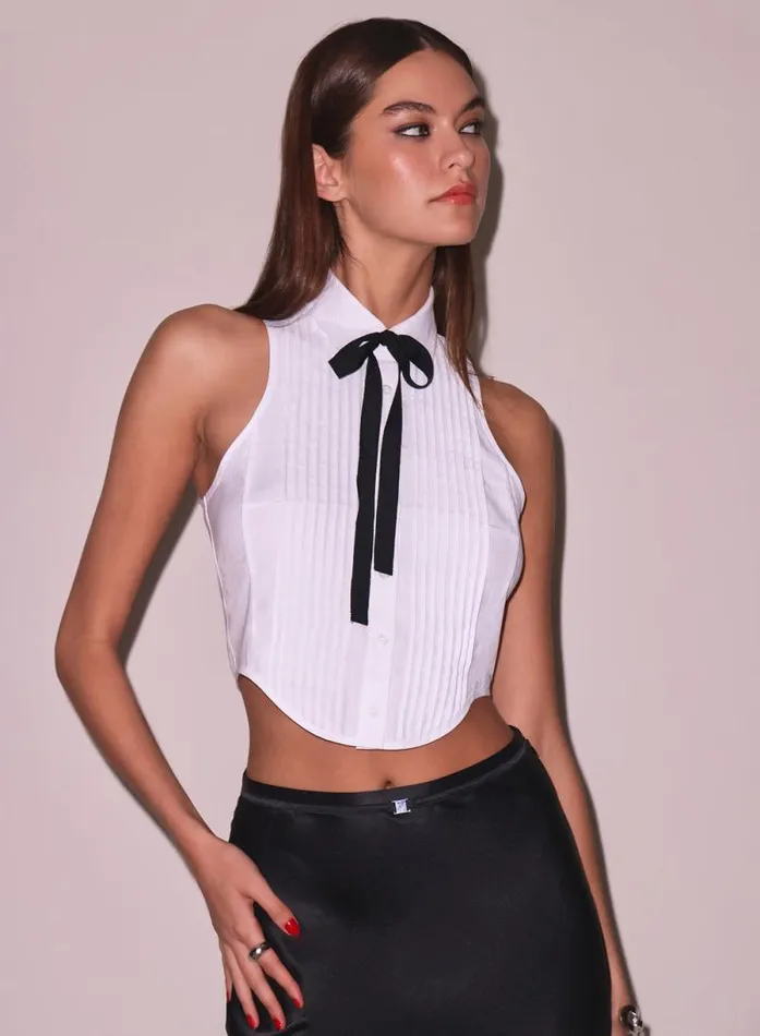 Fleur Du Mal Tops Bib Top Ivory 8211 Women