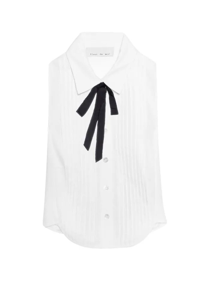 Fleur Du Mal Tops Bib Top Ivory 8211 Women Fleur Du Mal Tops Bib Top Ivory 8211 Women