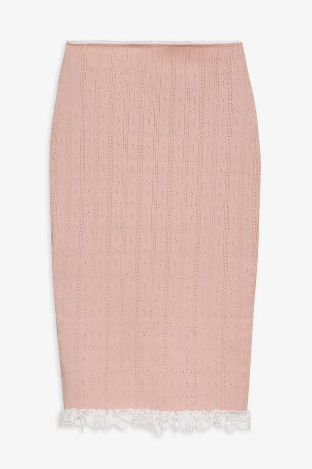 For Love and Lemons Andy Knit Midi Skirt Women Knitwear