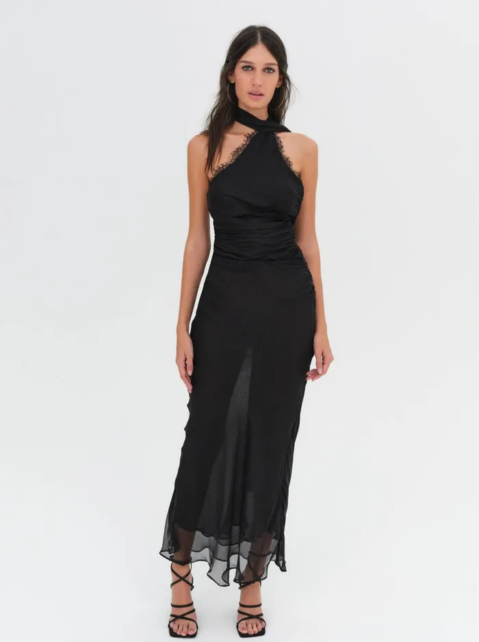For Love and Lemons Angela Chiffon Maxi Dress Women Dresses
