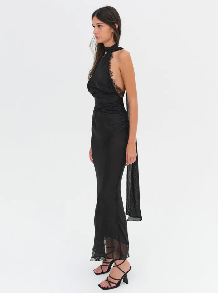 For Love and Lemons Angela Chiffon Maxi Dress Women Dresses