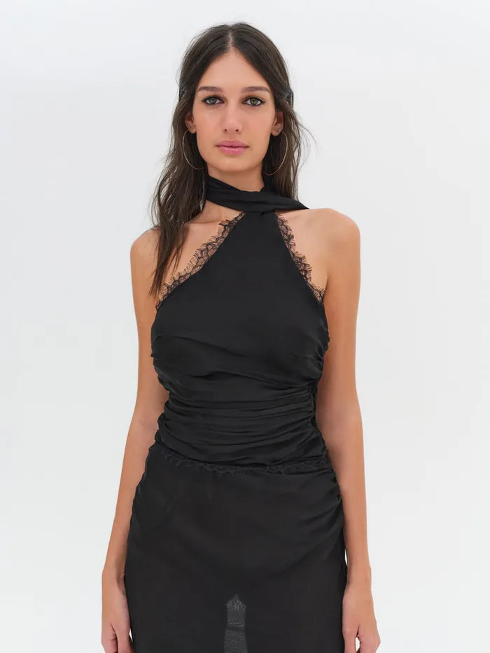 For Love and Lemons Angela Chiffon Maxi Dress Women Dresses