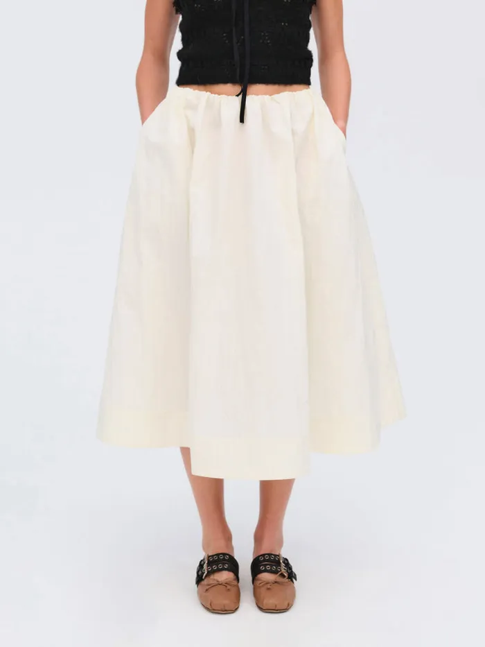 For Love and Lemons Billie Poplin Midi Skirt Women Bottoms