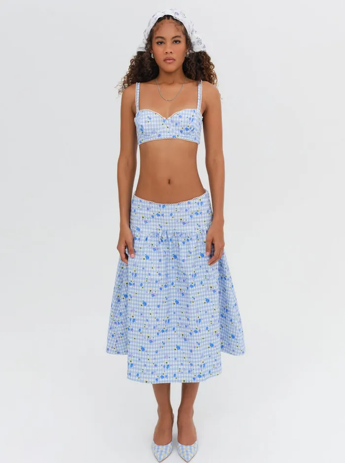 For Love and Lemons Brigitta Midi Skirt Women Bottoms
