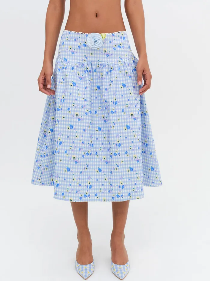 For Love and Lemons Brigitta Midi Skirt Women Bottoms