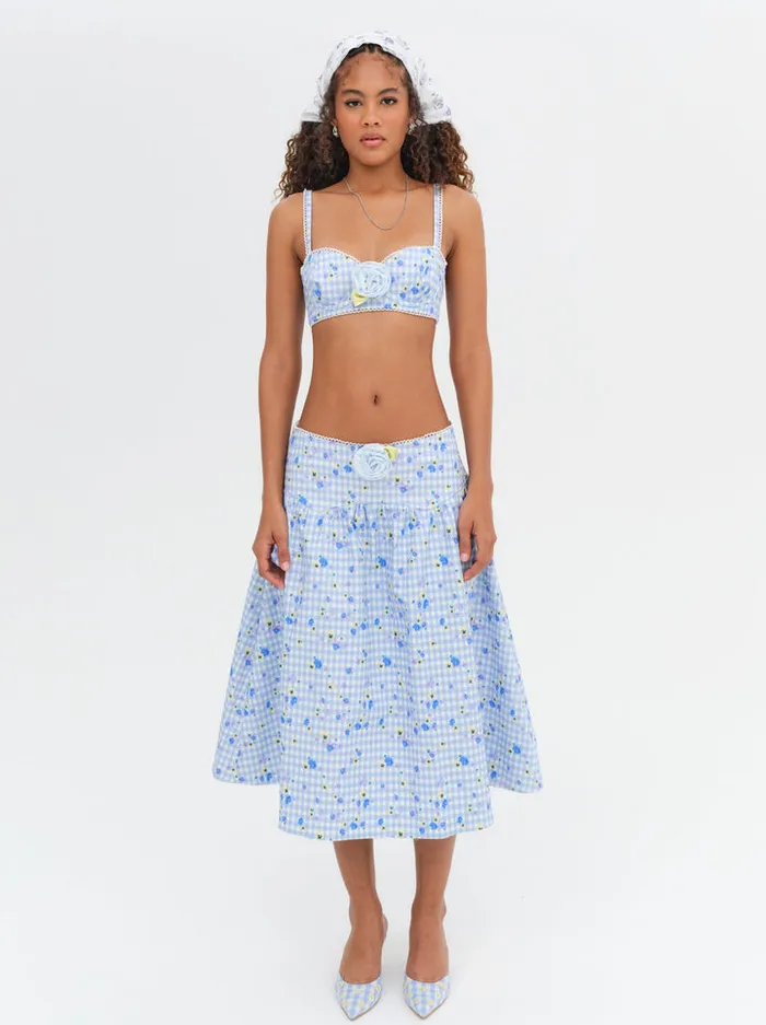 For Love and Lemons Brigitta Midi Skirt Women Bottoms