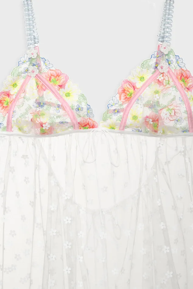 For Love and Lemons Daisy Blossom Slip Dress Women Lingerie